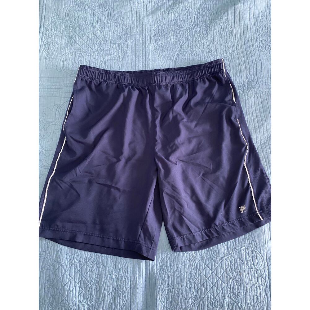 Mens Fila Tennis Shorts Navy Blue Size XL Pre Owned